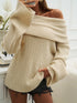 'Clarimond' Drop Shoulder Oversized Knit Sweater - Celes Fashion